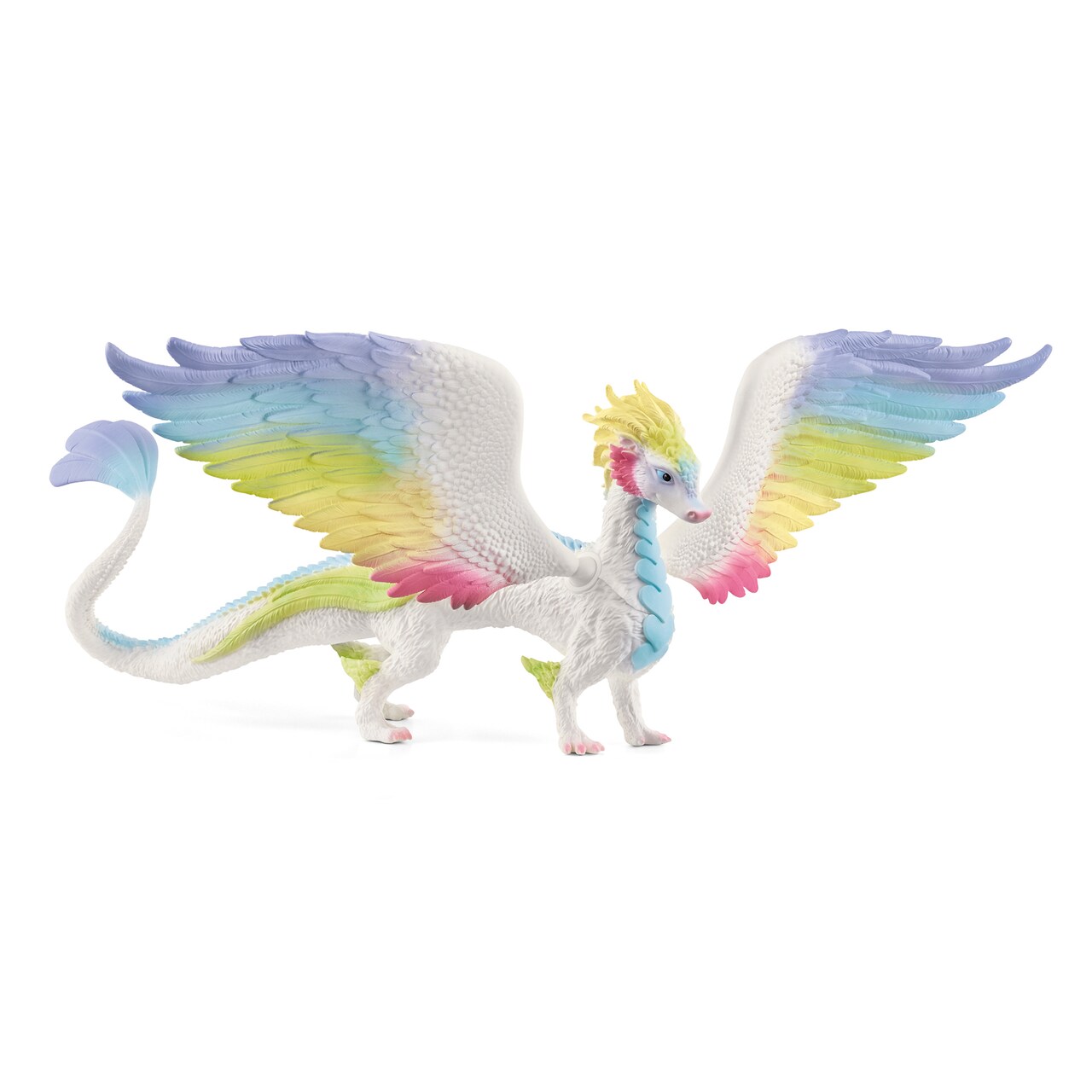 Schleich Bayala: Rainbow Dragon - Colorful Toy Dragon Collectible Figurine, Large 13" Wingspan & Movable Parts, Fantasy Toys, Decoration, Kids Ages 5+